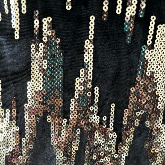 Fashion Nova Dress Medium Sequin BodyCon Mini Art Deco Disco Glam Festival - Picture 9 of 12